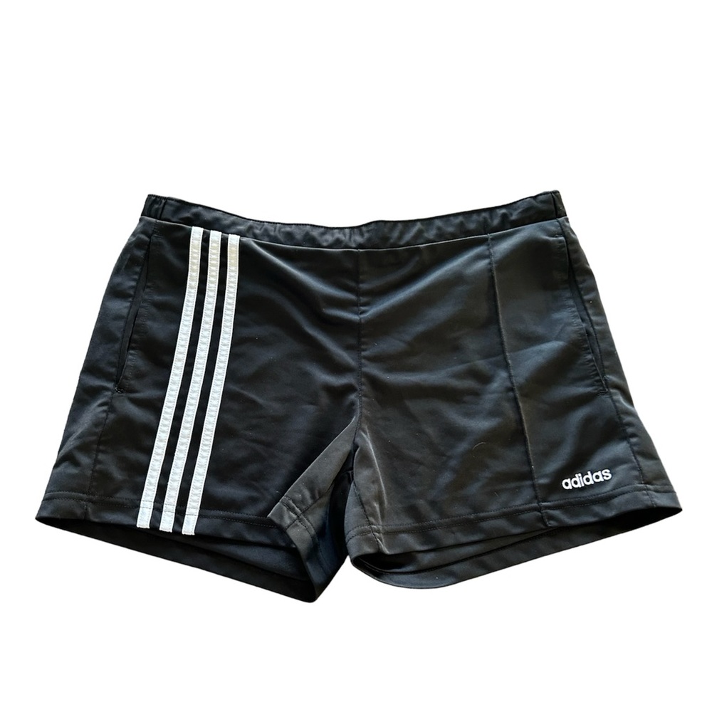 Adidas Black Classic 3 Stripe Running Shorts EUC sz M